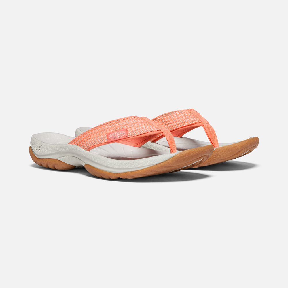 Tong Keen Femme Blanche/Corail | Kona Ii | KYDZV-6835